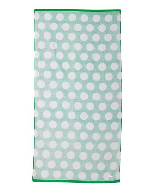 Carmel Towel Company C3060P Polka Dot Velour Beach Towel - Kelly - back