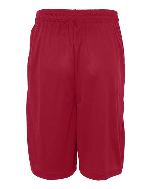 Badger 4119 Men's B-Core 10" Shorts with Pockets - Red - back