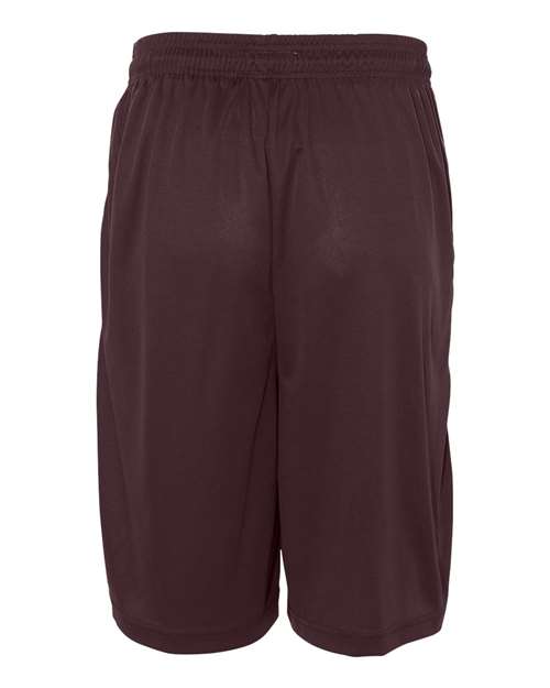 Badger 4119 Men's B-Core 10" Shorts with Pockets - Maroon - back