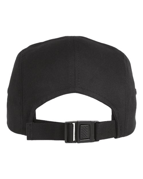YP Classics 7005 Classic Jockey Flat Bill Cap - Black - back