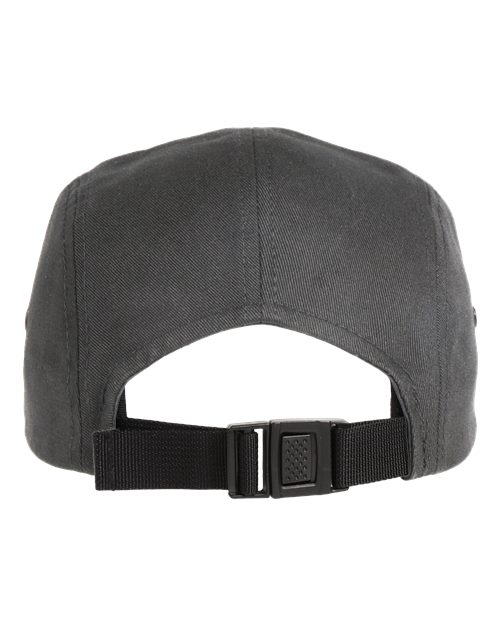 YP Classics 7005 Classic Jockey Flat Bill Cap - Dark Grey - back