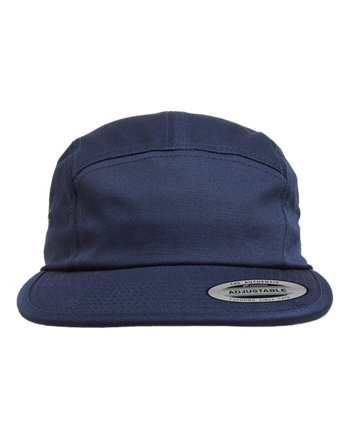 YP Classics 7005 Classic Jockey Flat Bill Cap - Navy - front