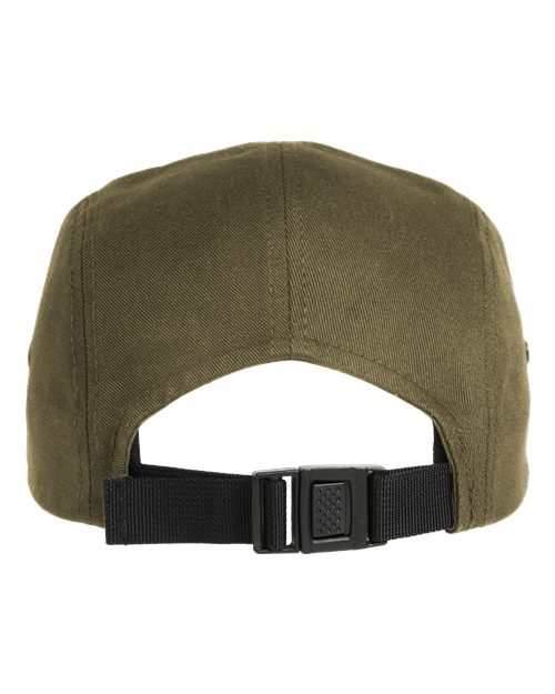 YP Classics 7005 Classic Jockey Flat Bill Cap - Olive - back