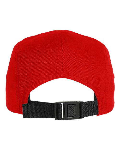 YP Classics 7005 Classic Jockey Flat Bill Cap - Red - back