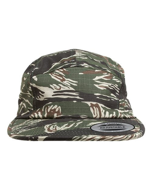 YP Classics 7005 Classic Jockey Flat Bill Cap - Tiger Camo - front