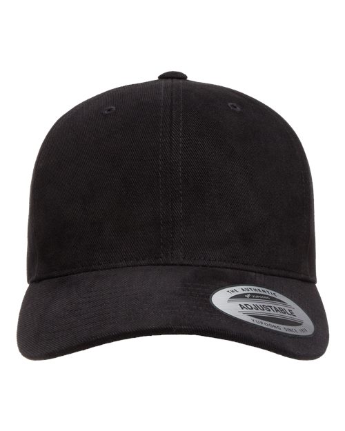 YP Classics 6363V Structured Brushed Twill Cap - Black - front
