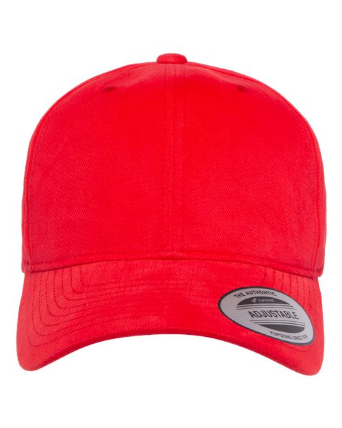 YP Classics 6363V Structured Brushed Twill Cap - Red - front