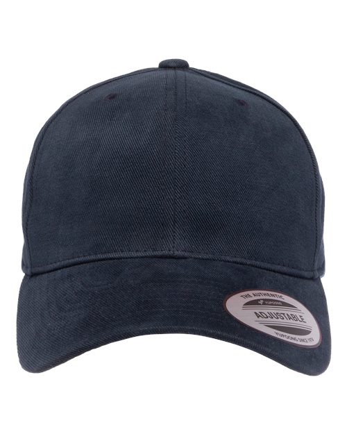 YP Classics 6363V Structured Brushed Twill Cap - Navy - front