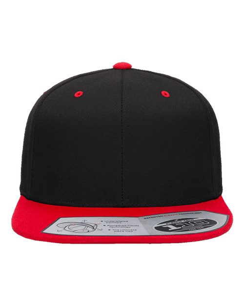 Flexfit 110F 110® Snapback Cap - Black/ Red - front