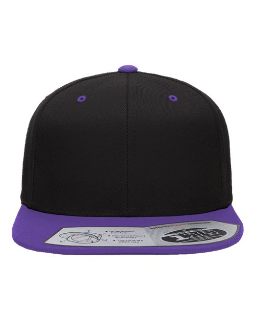 Flexfit 110F 110® Snapback Cap - Black/ Purple - front