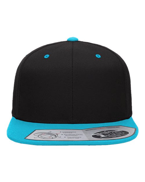 Flexfit 110F 110® Snapback Cap - Black/ Teal - front