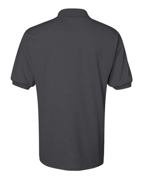 JERZEES 437MSR Men's SpotShield® 50/50 Polo - Charcoal Grey - back