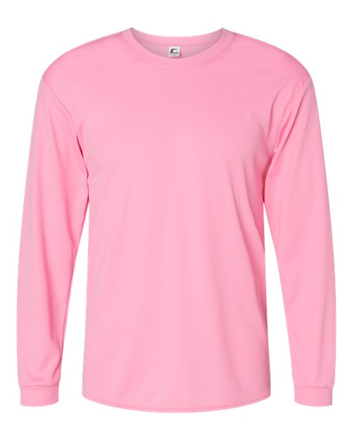 C2 Sport 5104 Unisex Performance Long Sleeve T-Shirt - Pink - front