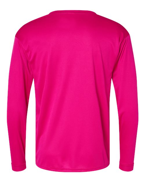 C2 Sport 5104 Unisex Performance Long Sleeve T-Shirt - Hot Pink - back
