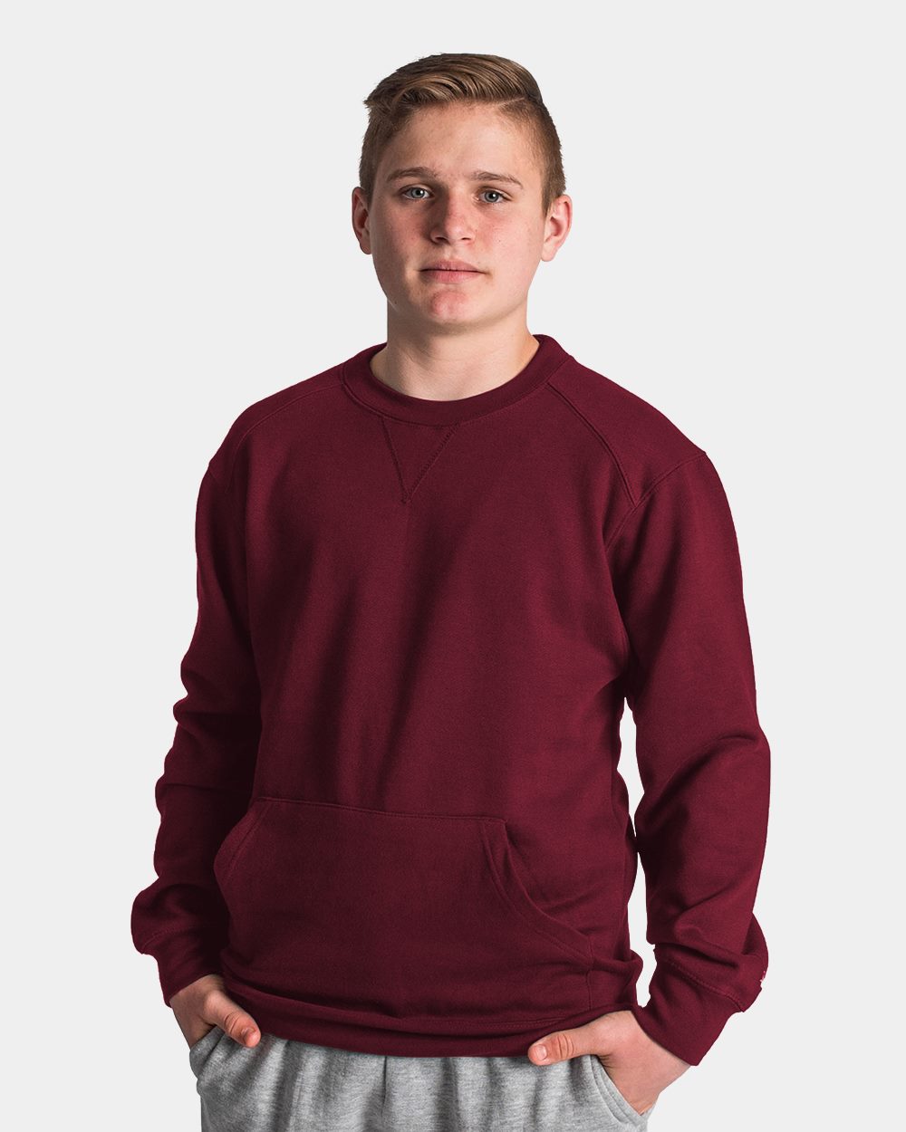 Badger 1252 Unisex Pocket Crewneck Sweatshirt - style