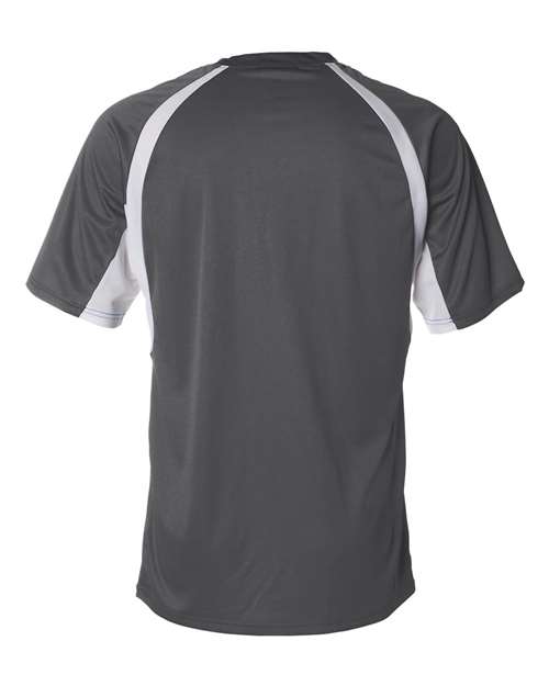 Badger 4144 Men's B-Core Hook T-Shirt - Graphite/ White - back
