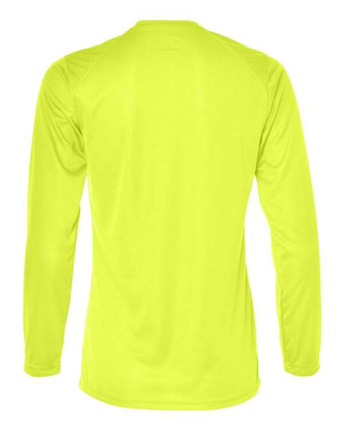 Badger 4164 Women's B-Core Long Sleeve T-Shirt - Safety Yellow - back