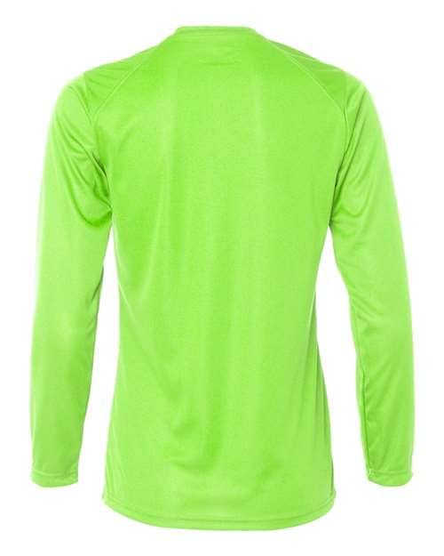 Badger 4164 Women's B-Core Long Sleeve T-Shirt - Lime - back