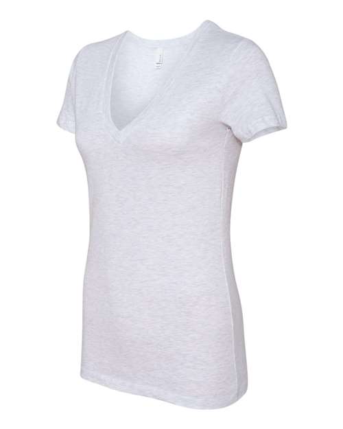 BELLA + CANVAS 6035 Women’s Jersey Deep V-Neck Tee - Ash - side