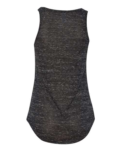 BELLA + CANVAS 8805 Women's Flowy V-Neck Tank - Black Marble - back