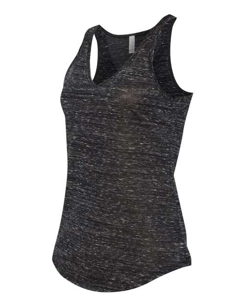 BELLA + CANVAS 8805 Women's Flowy V-Neck Tank - Black Marble - side
