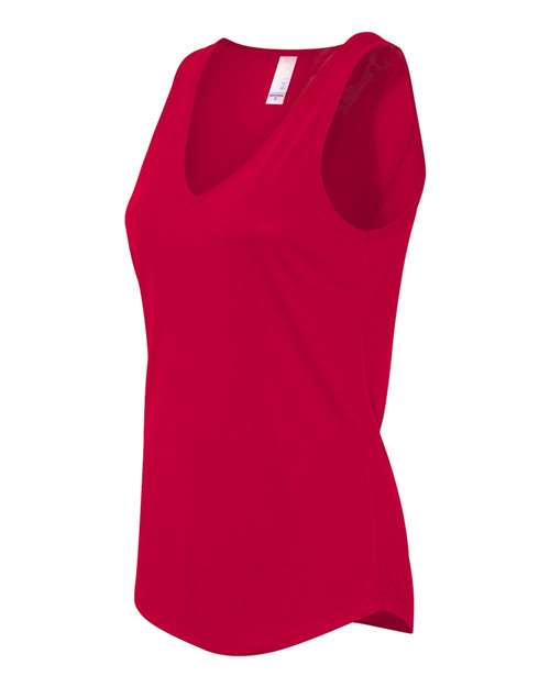 BELLA + CANVAS 8805 Women's Flowy V-Neck Tank - Red - side