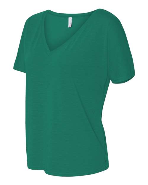 BELLA + CANVAS 8815 Women’s Slouchy V-Neck Tee - Kelly - side