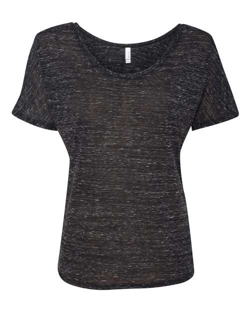 BELLA + CANVAS 8816 Women’s Slouchy Tee - Black Marble - front