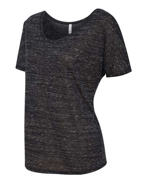 BELLA + CANVAS 8816 Women’s Slouchy Tee - Black Marble - side