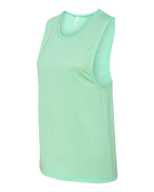 BELLA + CANVAS 8803 Women's Flowy Scoop Muscle Tank - Mint - side