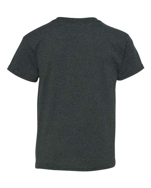 Gildan 5000B Youth Heavy Cotton™ T-Shirt - Dark Heather - back