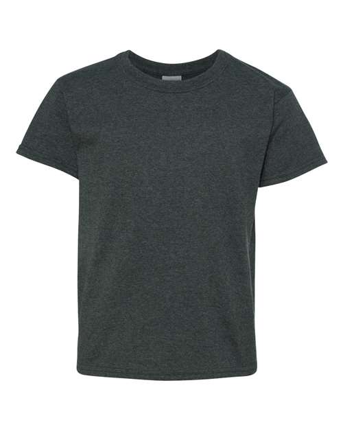 Gildan 5000B Youth Heavy Cotton™ T-Shirt - Dark Heather - front