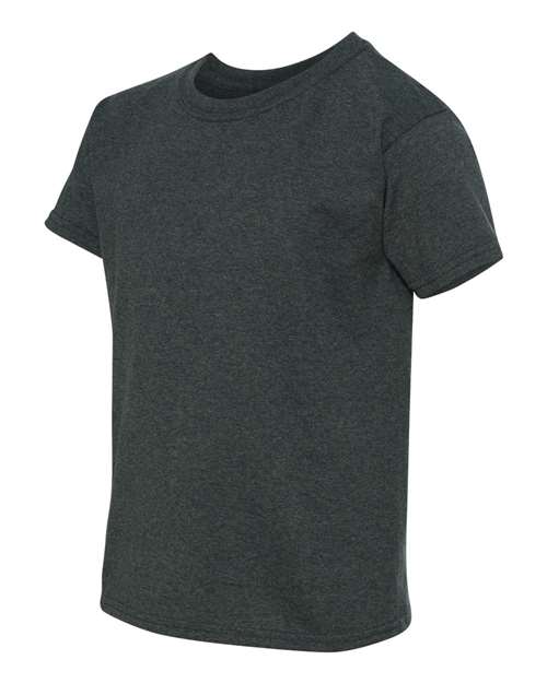 Gildan 5000B Youth Heavy Cotton™ T-Shirt - Dark Heather - side