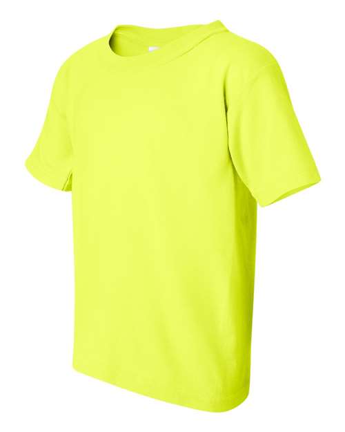 Gildan 5000B Youth Heavy Cotton™ T-Shirt - Safety Green - side