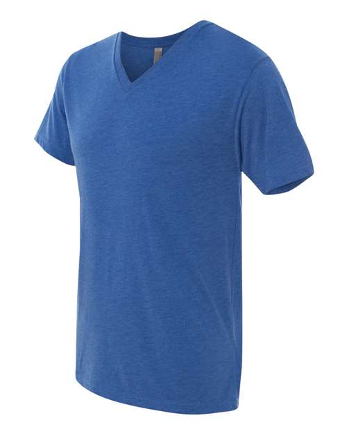 Next Level 6040 Men's Triblend V-Neck Tee - Vintage Royal - side