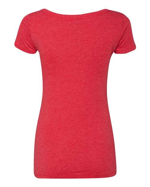 Next Level 6730 Women’s Triblend Scoop Neck Tee - Vintage Red - back