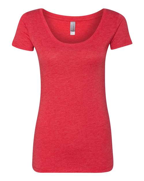 Next Level 6730 Women’s Triblend Scoop Neck Tee - Vintage Red - front