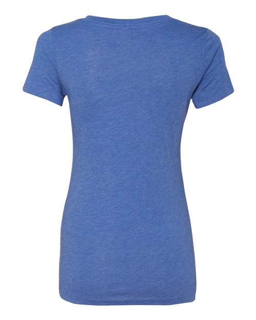 Next Level 6740 Women’s Triblend Deep V-Neck Tee - Vintage Royal - back