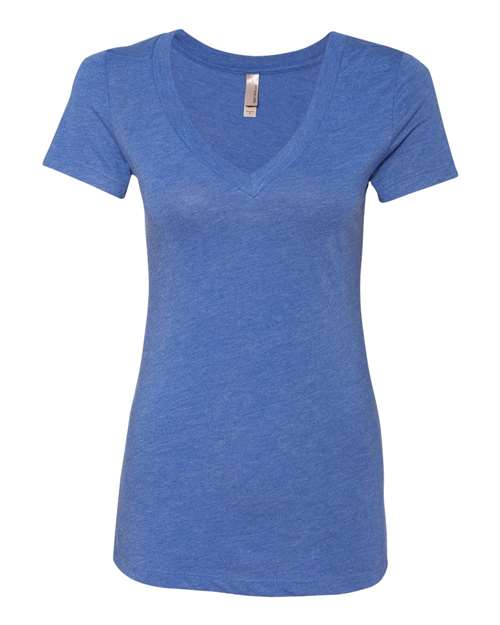 Next Level 6740 Women’s Triblend Deep V-Neck Tee - Vintage Royal - front