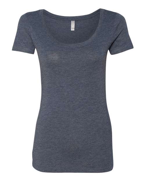 Next Level 6730 Women’s Triblend Scoop Neck Tee - Vintage Navy - front