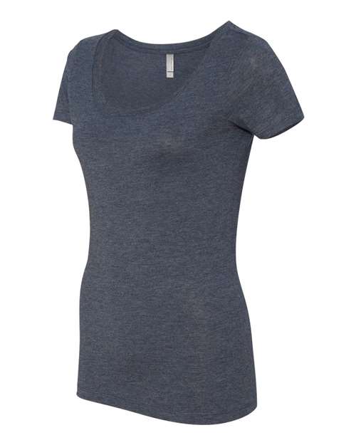 Next Level 6730 Women’s Triblend Scoop Neck Tee - Vintage Navy - side