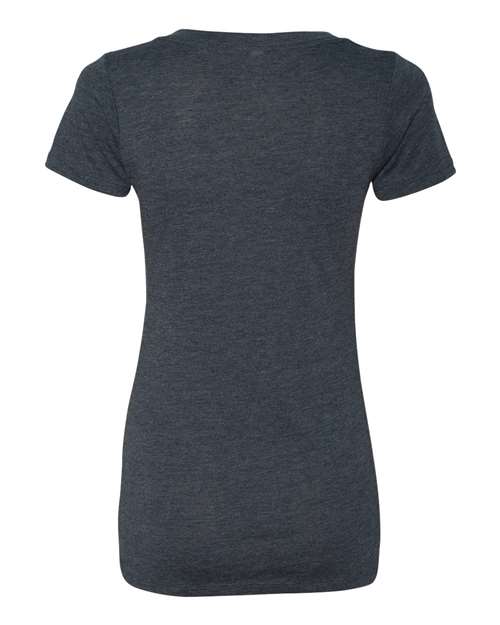 Next Level 6740 Women’s Triblend Deep V-Neck Tee - Vintage Navy - back