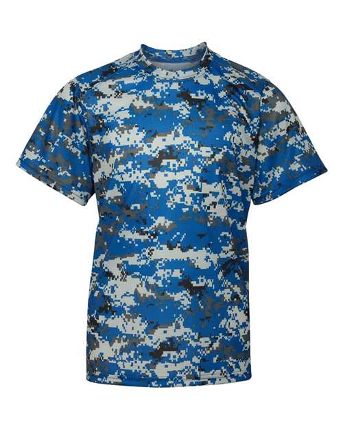 Badger 2180 Youth Digital Camo T-Shirt - Royal Digital - front