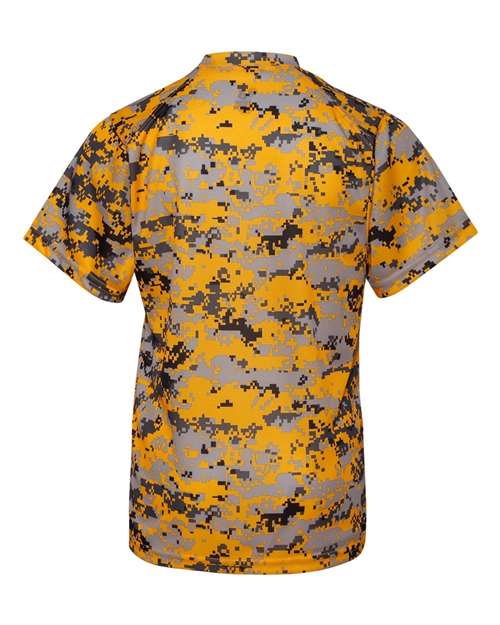 Badger 2180 Youth Digital Camo T-Shirt - Gold Digital - back