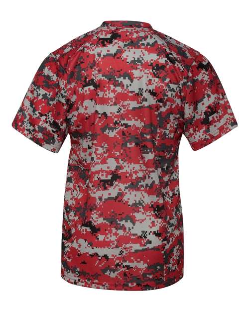 Badger 2180 Youth Digital Camo T-Shirt - Red Digital - back