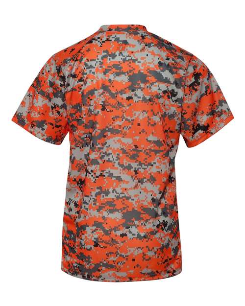 Badger 2180 Youth Digital Camo T-Shirt - Burnt Orange Digital - back