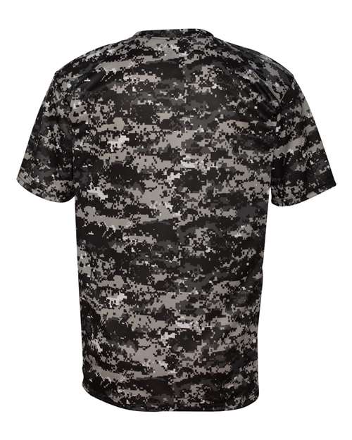 Badger 4180 Men's Digital Camo T-Shirt - Black Digital - back