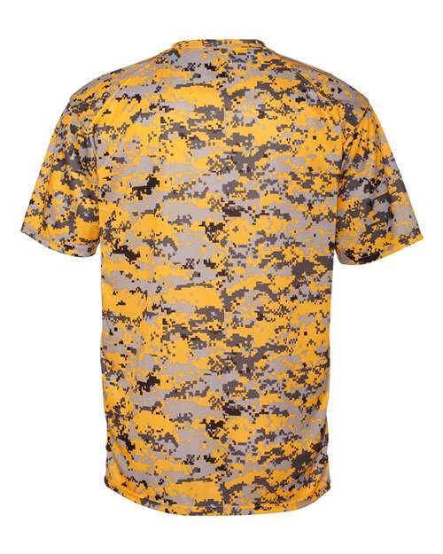 Badger 4180 Men's Digital Camo T-Shirt - Gold Digital - back