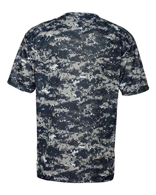 Badger 4180 Men's Digital Camo T-Shirt - Navy Digital - back