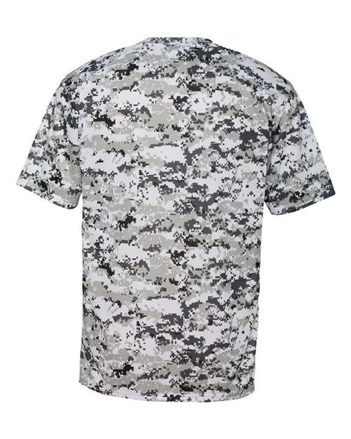 Badger 4180 Men's Digital Camo T-Shirt - White Digital - back